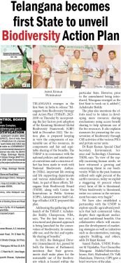 Preparation of Telangana State Biodiversity Action Plan